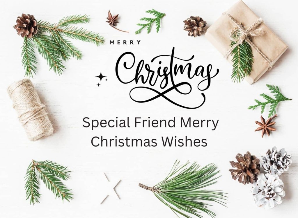 Best Friend or Special Friend Merry Christmas Wishes